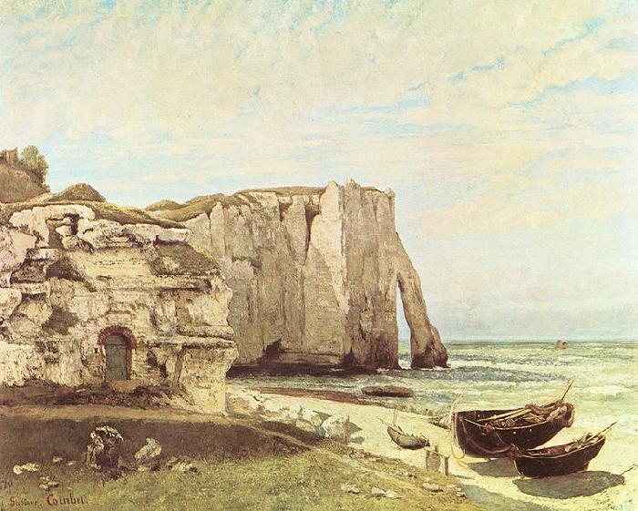 Gustave Courbet Die Keste von Etretat oil painting image